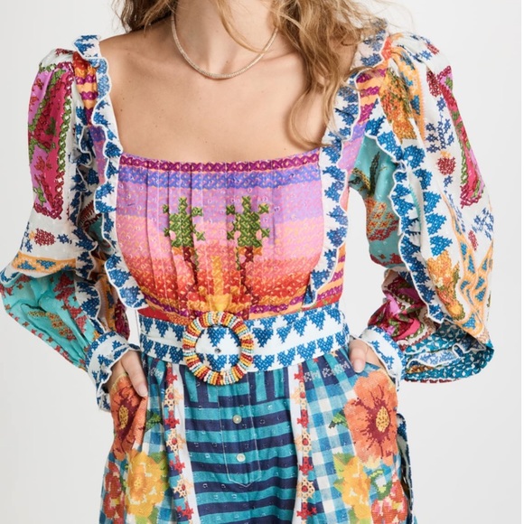 FARM RIO Summer Vibes Stitches Romper (NWT) - Picture 10 of 16